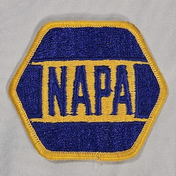 Vintage NAPA Auto Parts Logo Patch - Blue & Yellow Embroidered Emblem 2.5" - Picture 1 of 3